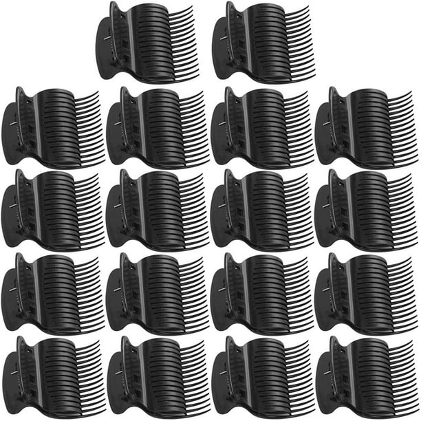 18 Pack Hot Curl Clips Plastic Hair Clips for Small, Medium, Large and