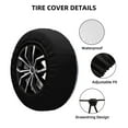 thumbnail image 2 of Honeii white Skull crystal flower Print Tire Covers, Waterproof Anti-UV Sun Snow Rain Tire Covers for Trailers, RV, Camper, SUV, Truck-17 inch, 2 of 6