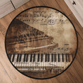 thumbnail image 6 of CURLYOOT Round Rug 3ft Vintage Piano Key Music Theme Area Rug, Washable Circle Mat Non Slip Floor Carpet Mat, Soft Indoor Rugs for Entryway Living Room Dining Room Bedroom, 6 of 7