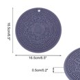 thumbnail image 2 of Unique Bargains 1 Pc Carved Flower Silicone Coaster Blue, 2 of 5