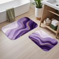 thumbnail image 2 of Purple and Gold Marble Pattern Bath Mat Set Of 2,Non-Slip Rug for Bathroom,Kitchen,Bedroom,Entrance, 30x17 and 23.5x15.7 Inches, 2 of 5