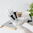 thumbnail image 1 of Guantes de mano 3D muñeca comodidad novedad mujeres niñas tomados de la mano guantes Blanco Yinane Guantes de invierno, 1 of 8
