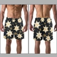 thumbnail image 3 of luoweisi Men's Beach Shorts Quick Dry Swim Trunks with Mesh Lining Christmas Snowflakes S, 3 of 5