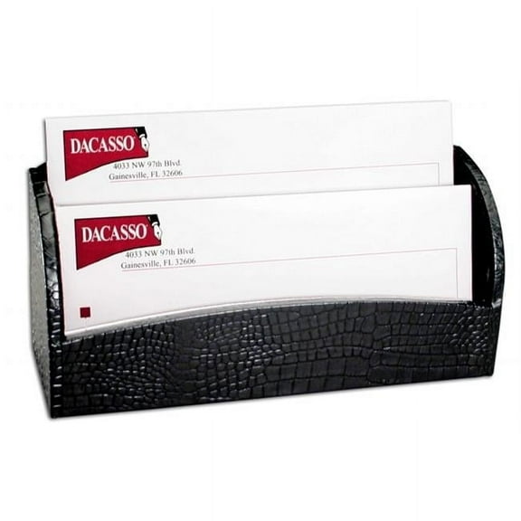 Dacasso  Crocodile Embossed Leather Letter Holder