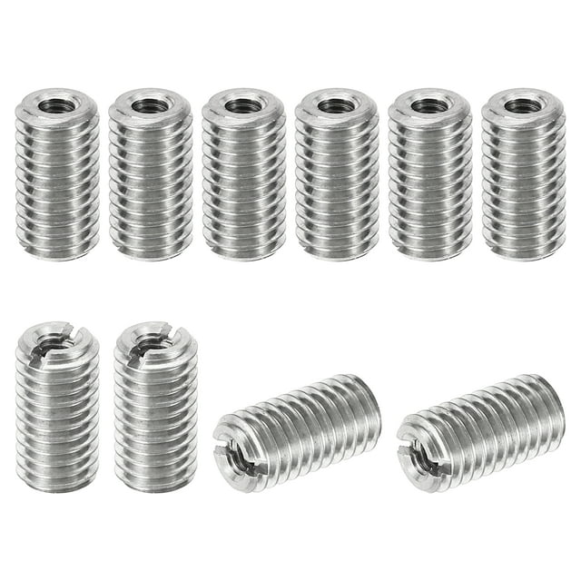 Unique Bargains Adaptateurs Filetage Manchon Réducteur Écrou M8 * 1,25 Mâle à M4 * 0,7 Femelle Réparation Insert Vis Réducteur 15mm 10 Pcs