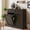 Gray, variant on Haverchair Double Tilt Out Laundry Hamper Cabinet, Modern Farmhouse Trash Can Cabinet w/2 Drawers, Wooden 20 Gallon Hidden Garbage Cabinets with 2 Laundry Storage Baskets for Kitchen and Bathroom