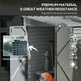 thumbnail image 5 of Outsunny 4.6' x 9' Metal Outdoor Storage Shed, Garden Utility Tool House with Double Lockable Doors for Backyard, Patio, Lawn, Garage, Gray, 5 of 10