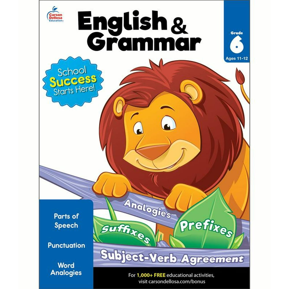 English & Grammar Workbook, Grade 6 (Paperback) - Walmart.com - Walmart.com