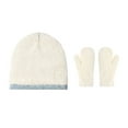thumbnail image 7 of SGFCWSX Kids Cold Weather Hat Mittens Set Boys and Girls Beanie Fleece Lined Hats for Snow Play Child Knit Ribbed Warm Gloves Sets Blue Free Size, 7 of 7