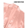thumbnail image 6 of Deago Women's Satin Silky Robe Valentines Lingerie for Women Kimono Bathrobe Short Ruffle Belted Robes Bride Bridesmaids Sleepwear Dressing Gown (Pink, XL), 6 of 9