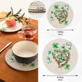 thumbnail image 2 of SKYSONIC 2 pcs St Patrick Day Horseshoe Pot Holders Trivets, Heat Resistant Trivets,Shamrock Watercolor Cotton Thread Weave Mats for Hot Pads Pans Pot Bowl Teapot, 2 of 7