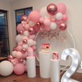 thumbnail image 3 of Kit de arco de guirnalda de globos rosas, 109 globos rosas, blancos y dorados, globos rosas en 4D, arco de globos plateados y rojos metálicos para baby shower de niñas, nosotros, 3 of 5