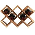 thumbnail image 1 of LAICAIW Wine Rack, Wood Wine Storage Racks Countertop, 10 Bottle Wooden Stackable Wine Cellar Racks, Foldable Tabletop Free Standing Wine Bottle Stand Holder Display Shelf for Home Kitchen Bar Cabine, 1 of 6