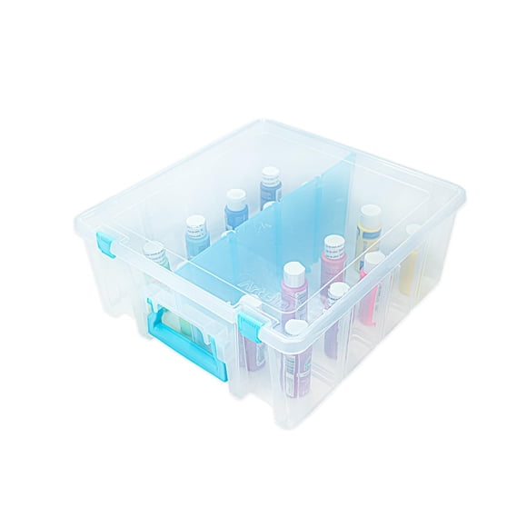 ArtBin Super Satchel Double Deep Compartment Box - Art Storage with 8 Removable Compartments, Smart Closure for Craft Supplies