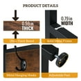 thumbnail image 4 of facefd Entryway Hall Trees with Hooks, Storage Shelves and Shoes Bench, Freestanding Closet Organizer Clothes Rack with Coat Rack, Closet Garments Shelf for Hallway, Bedroom-Black  Vingtage Walnut, 4 of 6