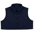 thumbnail image 2 of Kaerm Fake Collar Detachable Dickey Collar Blouse for Men Half Shirt Faux False Collar Joker Shirt Decorative Collar Navy Blue 41, 2 of 6