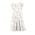 thumbnail image 4 of Zpanxa Robes d'Été pour Filles Manches Courtes Volantées Col Rond Imprimé Floral Taille Poche Robe Superposée Polyester Spandex Multicolore 6-7 Ans, 4 of 6