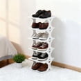 thumbnail image 4 of Small Shoe Rack, 3-tier Corner Storage Cabinet, Plastic Material, Easy Assembly, for Home Organization,Vsgery, 4 of 8