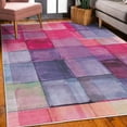 thumbnail image 3 of Abstract Decorative Rug, Rainbow Colored Geometric Square Shaped Blurry Effects Watercolor Design, Quality Carpet for Bedroom Dorm and Living Room, 6 Sizes, Ceil Blue, by Ambesonne, 3 of 4