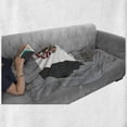 thumbnail image 6 of Illinois Soft Flannel Fleece Blanket, Illinois State Map National Union Seal Coat of Arms with Eagle American Borders, Cozy Plush for Indoor and Outdoor Use, 50" x 60", Multicolour, by Ambesonne, 6 of 6