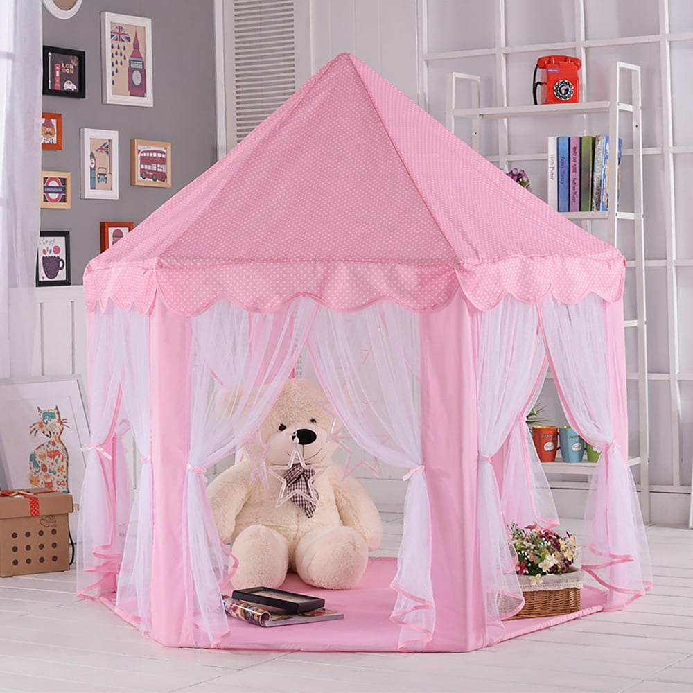 Tents for Girls, Outdoor Indoor Portable Folding Princess Castle Tent