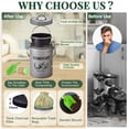 thumbnail image 5 of ARC USA Clean & Grow 1 Gallon Grey Plastic Kitchen Compost Bin, 5 of 6