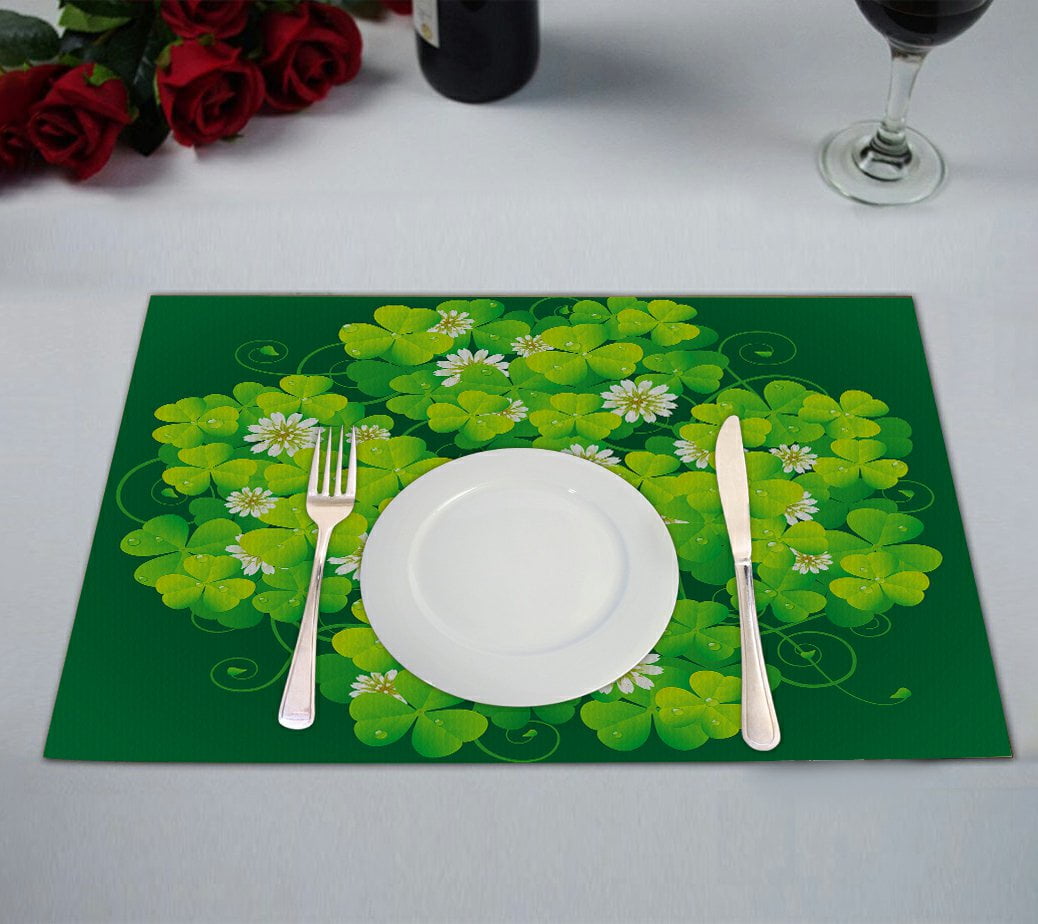 GCKG Happy St.Patrick's Day Placemat 12x18 inches Set of 2