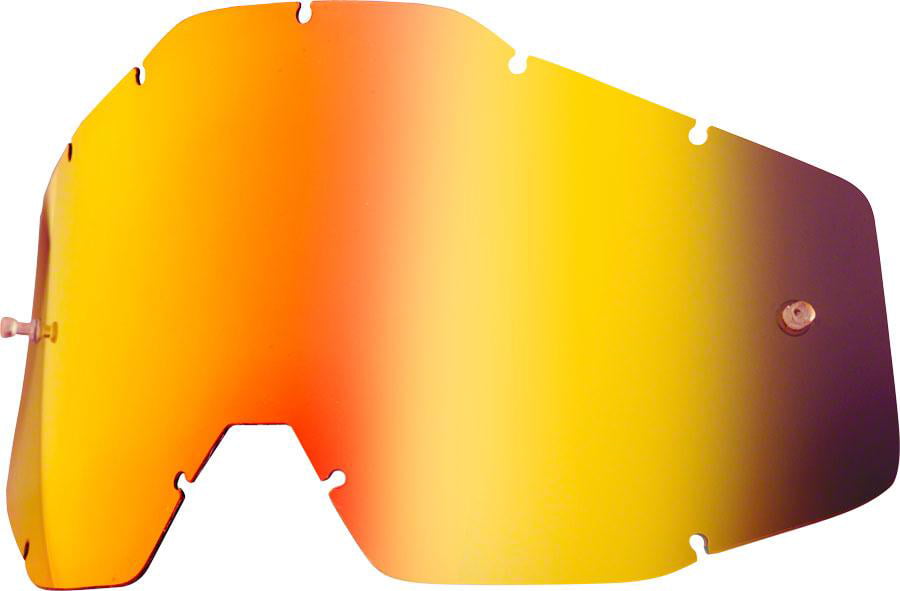 RED Mirror Lens FREE PRIORITY SHIPPING POLIET 100% RACECRAFT Goggles 