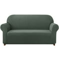 thumbnail image 1 of 2024 Solid Print Polyester Loveseat Slipcover  Chocolate, 1 of 6