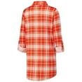 thumbnail image 3 of Women's Concepts Sport Orange Cleveland Browns Ashford Plaid Knit Nightshirt, 3 of 3