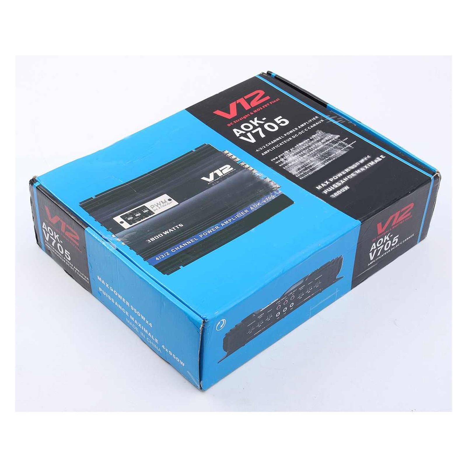 3800W RMS 4 Channel 12V Amplifier Audio Car Audio Stereo Amplifier Amp Speaker Metal Car Amplifier Car Subwoofer ,Wide Application