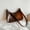 Brown, variant on Fashion Vintage Ladies Solid Color Clear Underarm Bag Casual Women Hobos Handbag