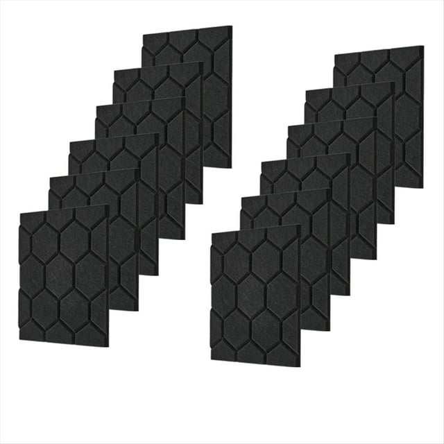 Paneles Acústicos Paneles de Pared Insonorizados Paneles Acústicos Autoadhesivos Paneles Insonorizados Paquete de 12 Negro