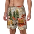 thumbnail image 2 of Balery Holiday Christmas Stars Mens Swim Trunks Swim Shorts for Men Quick Dry Inseam Beach Shorts with Compression Liner Pocket-Small, 2 of 9