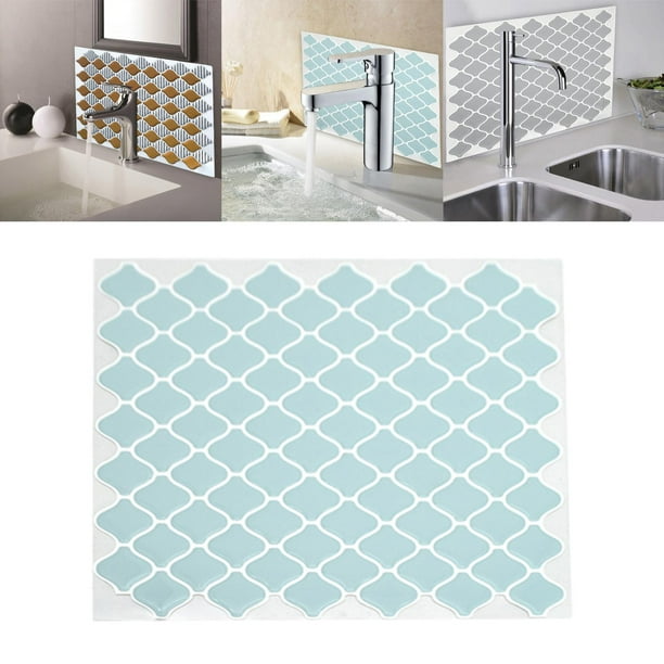 Sticker Mural Carrelage Adhésif Cuisine Salle De Bain - 30 STICKERS CARRELAGES EFFET MARBRE GRIS - 30stickers10x10cm