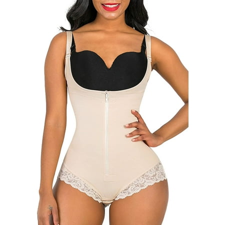 

Shapewear for Women Tummy Control Zipper Open Bust Bodysuit