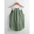 thumbnail image 2 of playera sin mangas con tirantes delgados para mujer Verde militar sólido CH Verde militar sólido CH Xishao ropa, 2 of 2