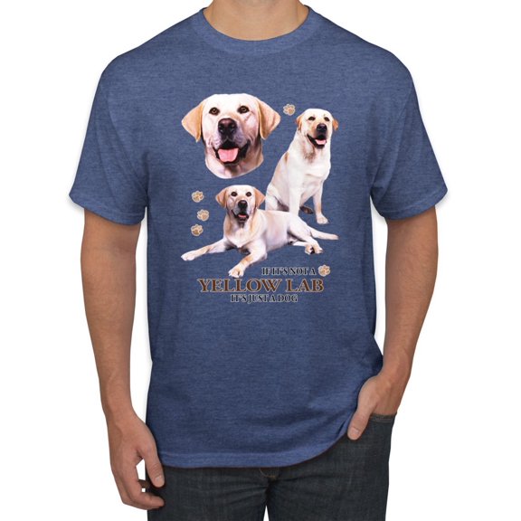 If It's Not a Yellow Lab It's Just a Dog Gift | Mens Dog Lover Graphic T-Shirt, Vintage Heather Blue, 2XL