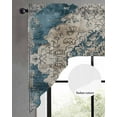 thumbnail image 3 of Blue Gray Boho Flower Kitchen Swag Valances for Windows, Vintage National Floral Swag Valances Curtains for Living Room, Rod Pocket Window Treatments for Bathroom, Bedroom, Cafe, 56"x36", 3 of 6