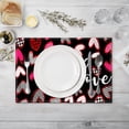 thumbnail image 4 of TIMIFIS Napperons Rose Tapis de Repas Décoration de Table de Fête Tapis d'Isolation Tapis de Tasse Tapis de Table Imprimé en Lin, 4 of 8