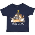 thumbnail image 3 of Inktastic Merry Catmas with Cat Tree and Yellow Star Boys or Girls Toddler T-Shirt, 3 of 5