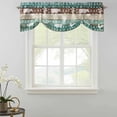 thumbnail image 5 of Tie Up Valance for Windows Farmhouse Animal Chicken Cow Pig Curtains Valances Rod Pocket Valance Window Treatments Windmills Teal Wood Balloon Curtains for Kitchen Living Room Bedroom 54x18 Inch, 5 of 9