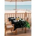 thumbnail image 2 of 60x102 Inch Outdoor Tablecloth with Umbrella Hole Zipper Rectangle St. Patrick's Day Rectangular Tablecloths Outside Waterproof Spring Lucky Shamrocks Leaves Black Patio Table Cover for Picnic Party, 2 of 8