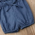 thumbnail image 5 of Arvbitana Baby Girl's Blue Sleeveless Romper Summer Ruffle Layered One Piece Playsuit Jumpsuit, 5 of 8