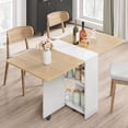 thumbnail image 4 of Folding dining mesa - 47.2in d x 23.6in w x 29.5in h, featuring pear wood color y blanca finish, 4 of 5
