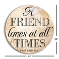 thumbnail image 3 of Friend Loves All Times Marbled Cream 24 inch Glass Round Wall Hanging Sign, 3 of 4