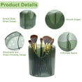thumbnail image 3 of Unique Bargains Makeup Brush Cup 4 Slot Makeup Brush Holder for Vanity for Bathroom Countertops Clear Green, 3 of 6