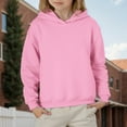 thumbnail image 4 of Basic Hoodies for Boys Girls Long Sleeve Casual Cute Plain Hooded Sweatshirt Kids Pullover Tops, 4 of 5