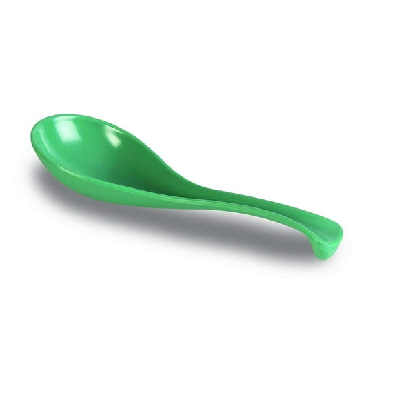 Excellante Color Green Melamine Dinnerware Collection 1 oz., 6 3/8" Spoon, Comes In Dozen
