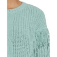 thumbnail image 4 of No Boundaries Juniors' Chenille Fringe Sweater, 4 of 5